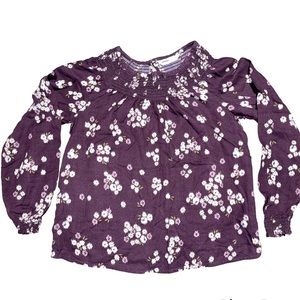 Sonoma long sleeve blouse. Plum. Size small.
